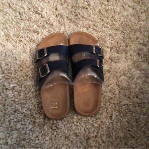 NEW-Navy Blue Sandals Size 38
